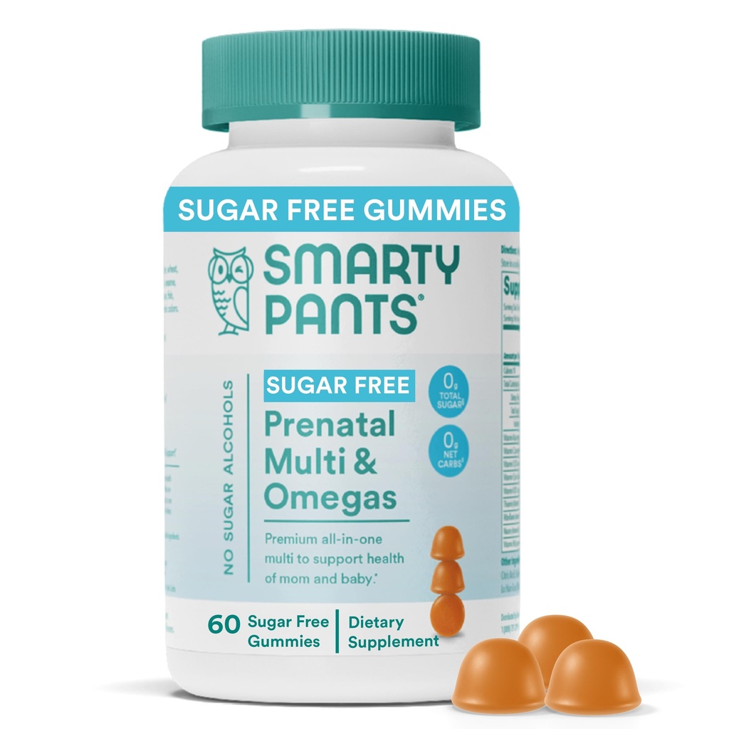 女性のためのSmartyPantsの胎児のビタミン、砂糖の自由なMultivitaminのグミ:Methylfolate、Omega 3 (ALA)のビタミンD3、C、ビタミンB12、B6、A、K及び亜鉛、Inositol、Erythritolは、60の計算(20の日の供給)放します