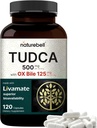 TUDCA 500mg OX Bile 125mg サービングあたり 120 カプセル – Bile ソルト サポート, 高吸収性リバメイトフォーミュラ | 肝浄化デトックス & 修理用サプリメント | ナチュラルビターテイスト – サードパーティテスト