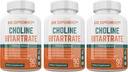 サービング270の合計のカプセルKRKごとの3本のびんのコリンのBitartrate 900mg サプリメント