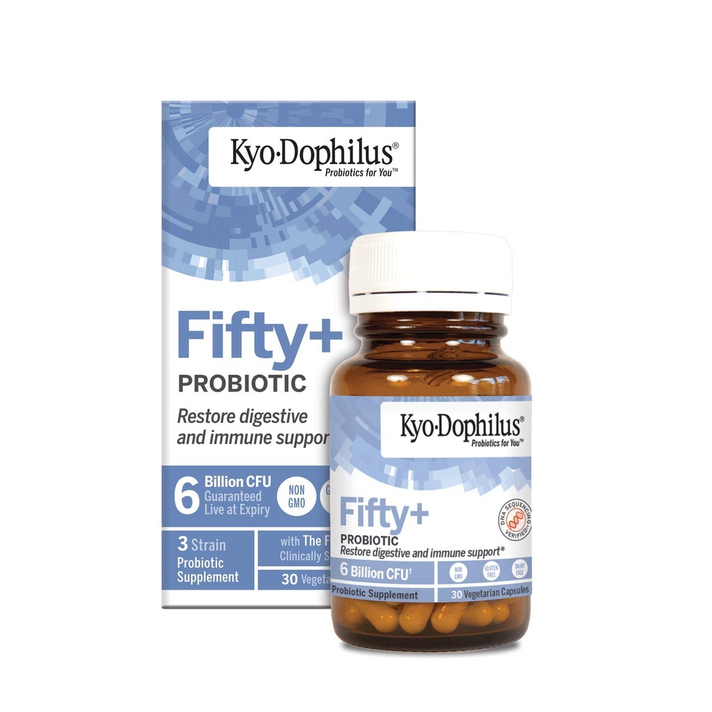 Kyo-DophilusのFiftyプラスのプロバイオティック、30の計算、6の鋼片CFU