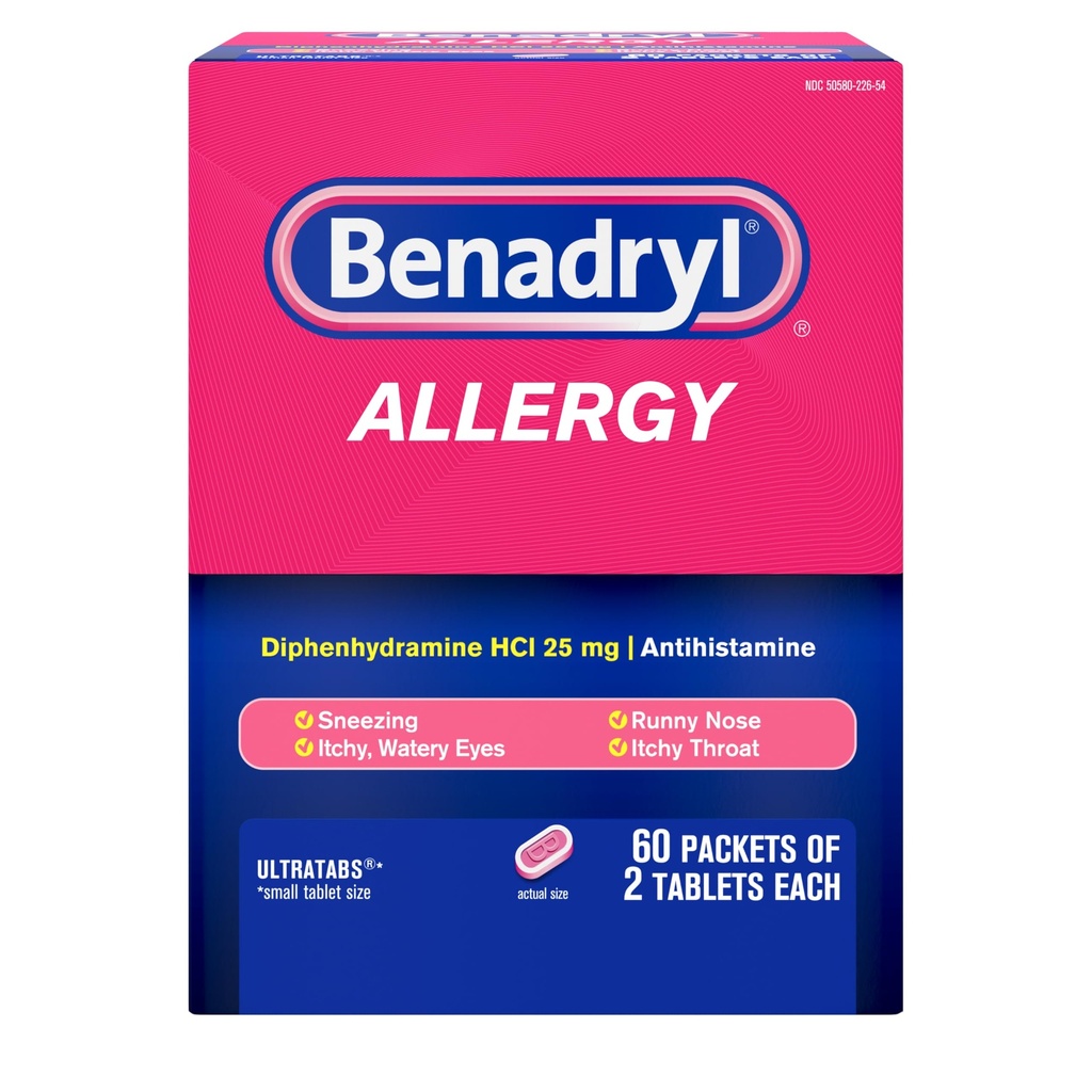 BenadrylのアレルギーULTRATAB 60X2 DISPENSIT