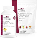 Bariatric 利点 鉄-Citrus、30の計算およびCalciumのクエン酸塩のChewyビット500のmg -分類されたフルーツの味、90の計算