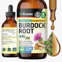 BIO KRAUTER Burdock Root Tincture - 酸化防止剤サポート液体サプリメント - Burdock Root抽出物 - アルコールと砂糖無料 - ビーガンドロップ 4 Fl.Oz.