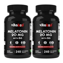 メラトニン20mg - 240高速解体錠 - 薬物無料 - 天然ベリー風味 - ベジタリアン、非GMO、グルテンフリー240カウント(パッケージ2)