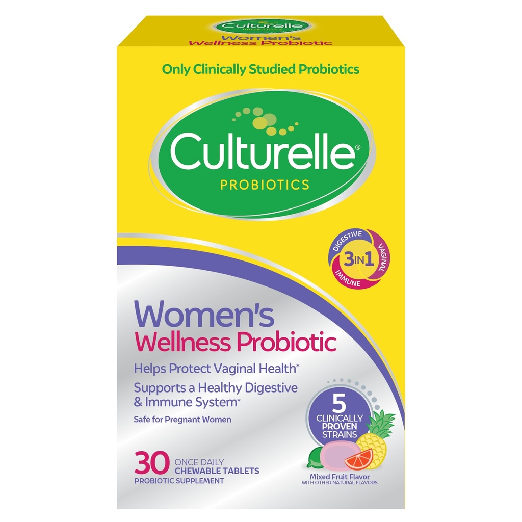 女性のためのCulturelleの女性のウェルネス、毎日の咀嚼可能なプロバイオティクス - サポート消化器、腟および免疫の健康、時事のDiarrhea、ガス及び膨脹-非GMO - 30の計算