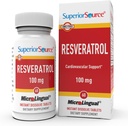 優秀な源のResveratrol 100のmg -健康な老化のための食事療法の補足-サポート 脳及び中心の健康-非GMO及びグルテンフリー- 60のMicroLingual即刻分解のタブレット