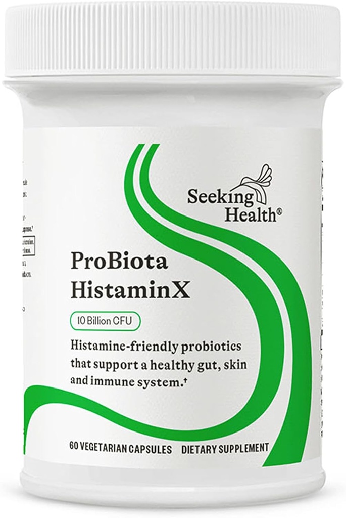 健康ProBiota HistaminX - Gut健康サポートのための消化サプリメント - LactobacillusプランターラムとLactobacillus唾液 - サポート免疫&皮膚健康 - 60カプセル
