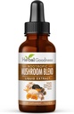 Nootropic 8-in-1 キノコ抽出液 - 1 fl. oz ボトル | ライオンズ マネ, 礼石, トルコ テール, コーディプス, チャガ, 舞茸, 椎茸 & オイスターマッシュルーム | 免疫サポートと認知機能