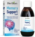 HERBIONの自然な記憶サポート液体-助けは頭脳機能を改善し、包囲されたMindednessは12年以上のGinkgoのBiloba、大人および子供と健康な気分のレベルを、5つのflのoz、150のml保ちます