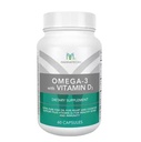 Mannatech Omega-3とビタミンD3と骨、心の健康と認知サポート、純粋な魚油で作られた