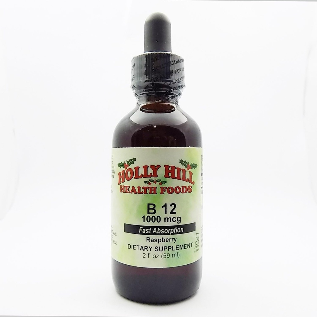 ホルリー・ヒルの健康の食糧、速い吸収B-12 1000 MCGのラズベリー、2つのOunce
