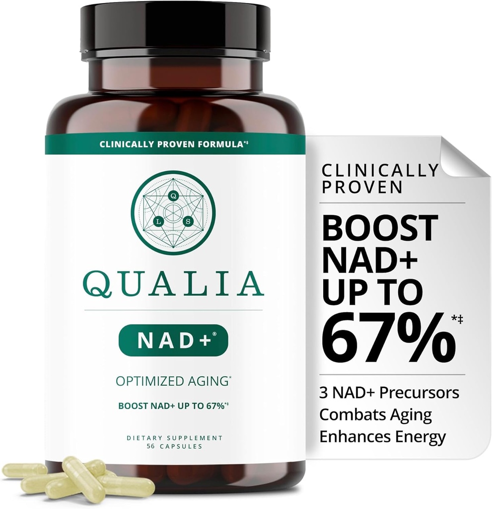 Qualia NADサプリメント — 臨床的に67%までのNAD +をブーストします。 最適化された老化、エネルギー、焦点。エリートNAD +ブースター成分ニコチンアミドリボシド(NIAGEN)、ナイアシンアミド(1か月の供給)