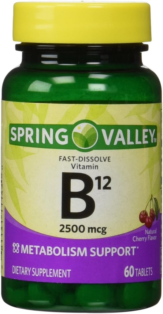 スプリングバレー - ビタミンB-12 2500 mcg、サブリンガル、60 Microlozenges