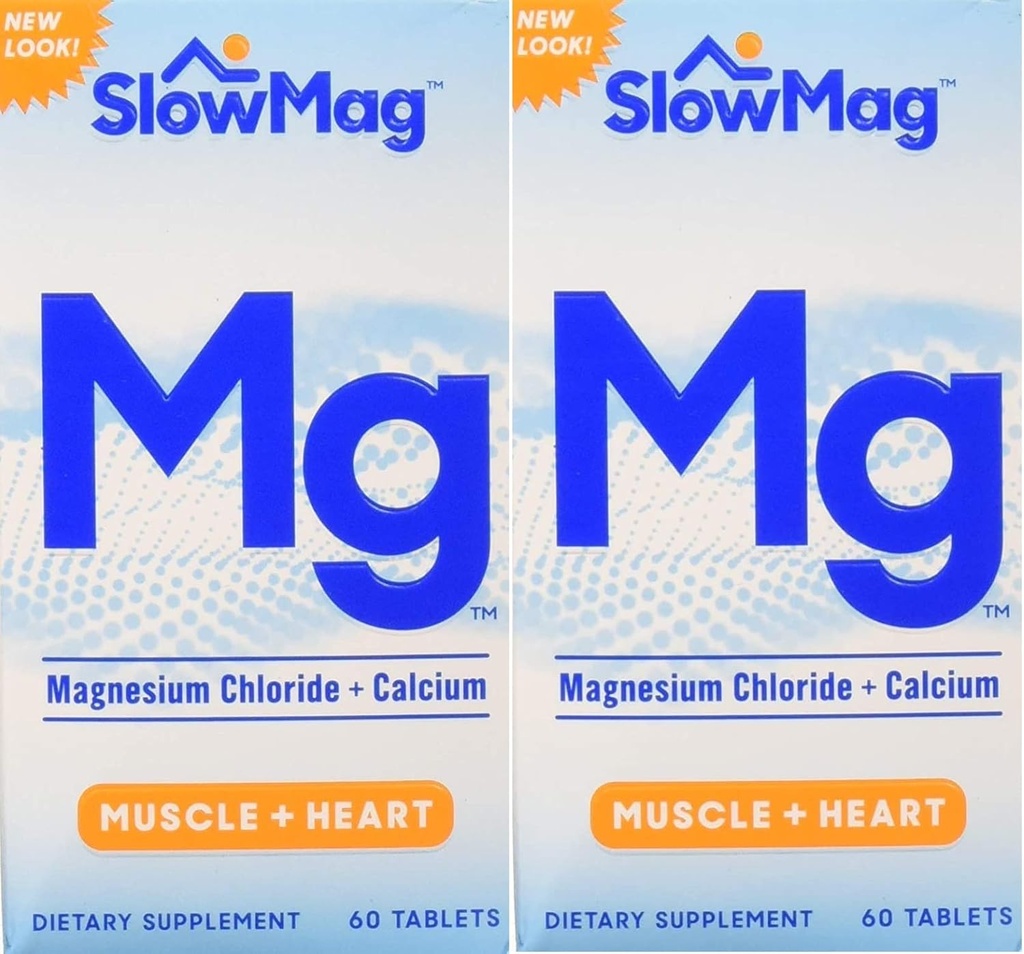 カルシウム、包装の5月のVary、60の計算が付いているSlow-MagのSlow-Magのマグネシウムの塩化物(2のパック)