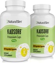 NaturalSlimの自然なカリウムのクエン酸塩のグルコネート99のmg - Kadsorbサポート電解質バランス及び正常なpH - エッセンシャルミネラルとの吸収性のカリウムの補足-非GMO 400のカプセル2のパック