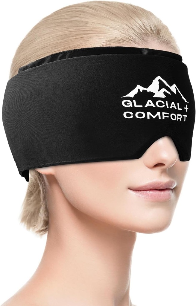 Glacial Comfort Migraine Relief Cap - Cold Therapy & Compression for Headache Relief, Adjustable & Reusable, Freezable, Odorless, Non-Toxic, Comfortable Fit for All Head Sizes, Mothers Day Gift Idea.
