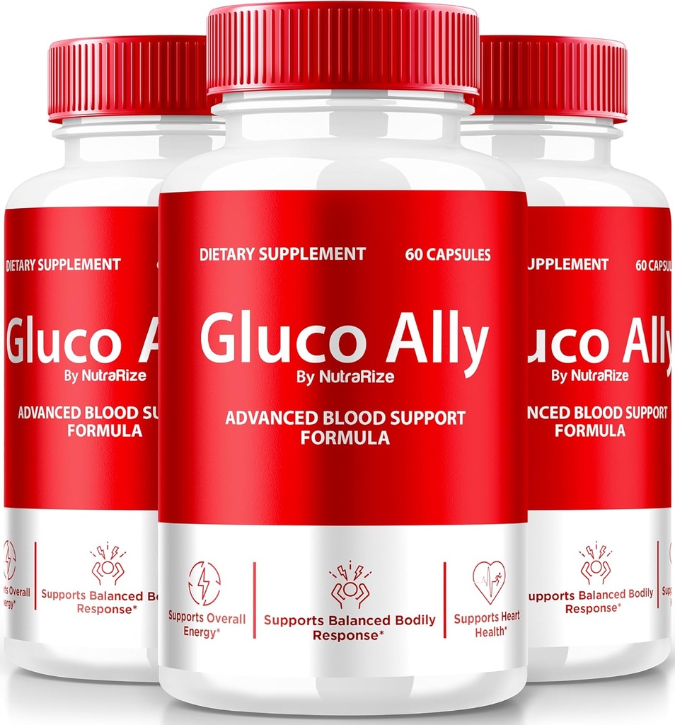 NutraRize (3 Pack) Gluco Ally Capsules, Official GlucoAlly Pills, Comprehensive Support Formula, All Natural Supplement to Maintain Healthy Levels, Premium Gluco-Ally Capsulas Review (180 Capsules)