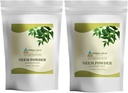HERBAL HILLSのNeemの葉の粉の新しく残します2のコンボの純粋なNeemの補足のパック
