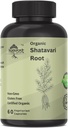 Organic Shatavari Root 500mg (Asparagus racemosus) Menstrual Cramp Relief, Menopause Support, and Women's Health | 60 Capsules | Hormonal Balance Support
