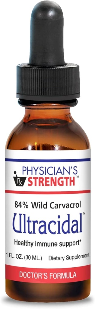 フィジシャンの強度Ultracidal - 30 mL - ワイルドソース、高カルバトールオレガノオイル - 健康な免疫サポートを提供 - 86 サービング