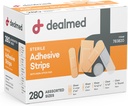 DealmedはVarietyのパックの適用範囲が広い付着力の包帯の生殖不能の包帯のストリップを非Stickのパッド、乳液の自由、最初の援助のキット(280の包帯)のための傷の心配を分類しました