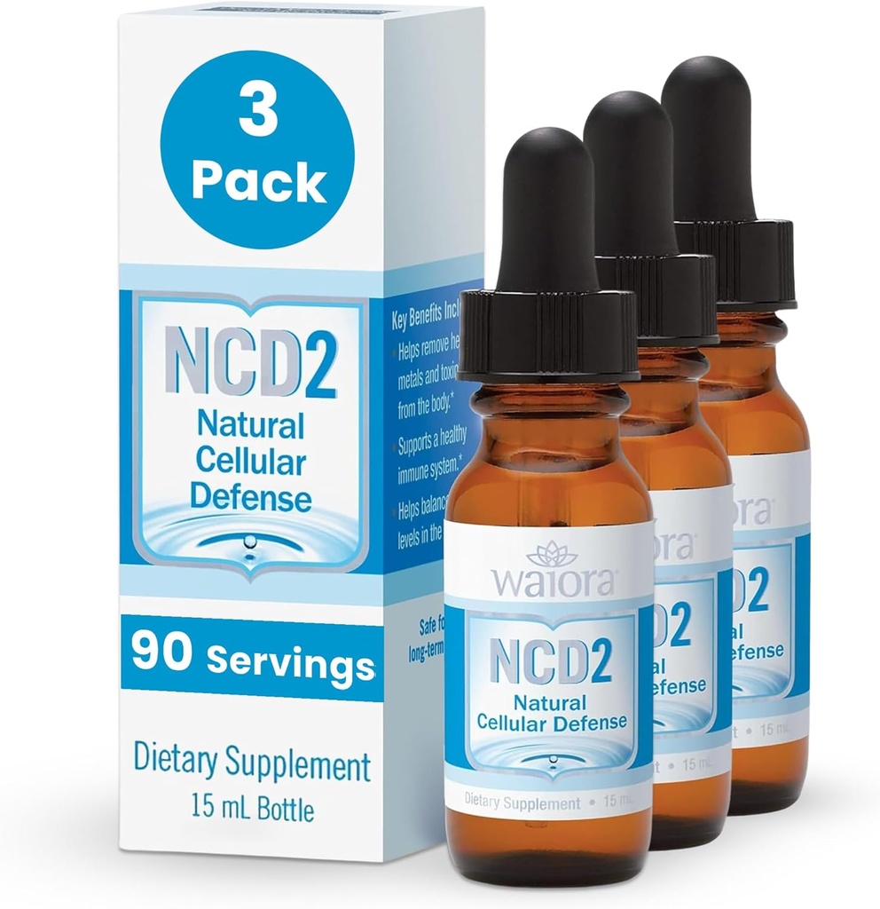 ワイオラ NCD2 活性液体ゼオライト ドロップ, 食品/飲料のミックス, 自然体クレンジング & 免疫サポートを促進します。, すべての自然, pH バランスゼオライト 液体ドロップ - 3 ボトル (0.5 oz. ea.) 270 サーブ.