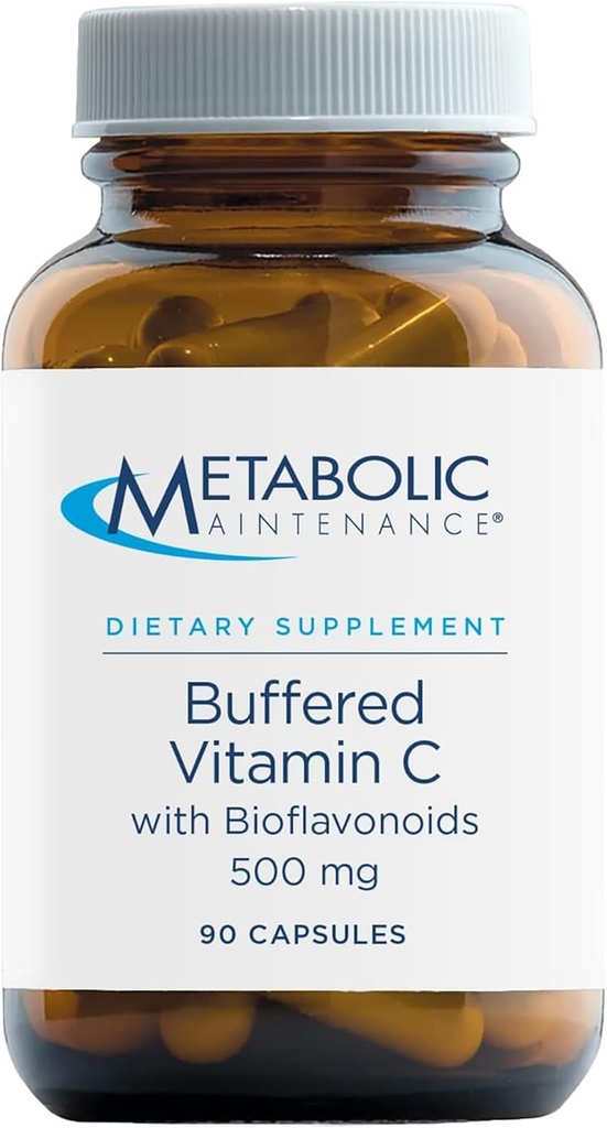 メタボリックメンテナンスバッファビタミンC 500mgとBioflavonoid - サプリメントは、胃(90カプセル)で簡単であるように設計