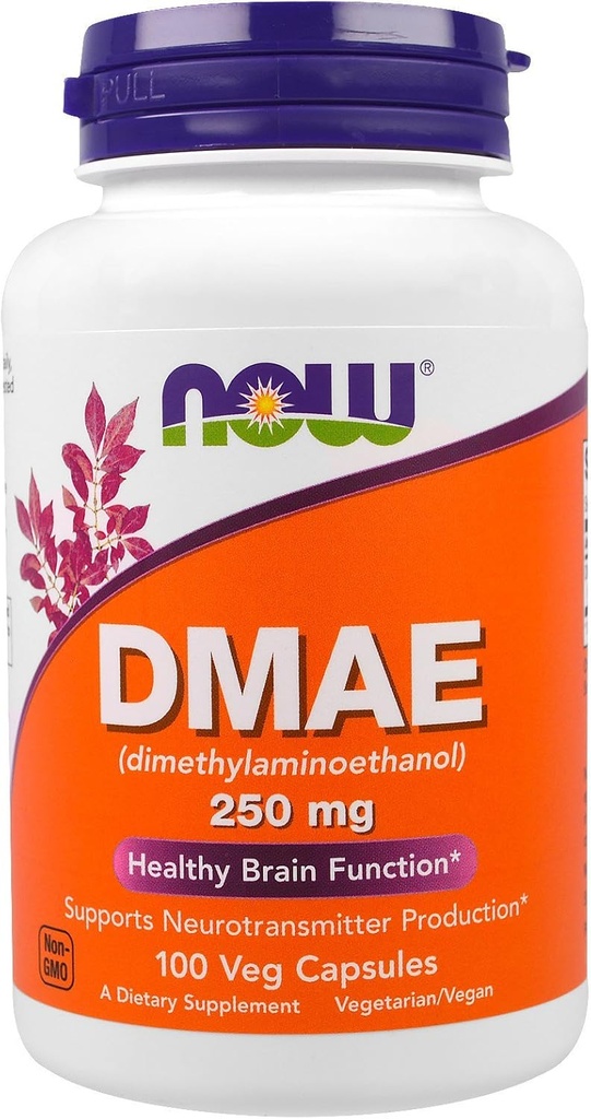NOW Dmae 250mgの100カプセル(2のパック)