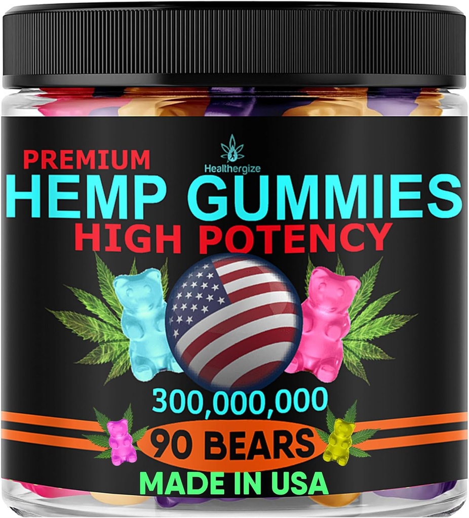Hemp Gummy Edibles Calm Sleep-Support 平和とリラックス - 高強度、おいしいフルーティーフレーバー - アメリカ製