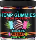 Hemp Gummy Edibles Calm Sleep-Support 平和とリラックス - 高強度、おいしいフルーティーフレーバー - アメリカ製