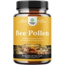 Bee Pollen Pills for Breast Growth 60 Ct - Bee Pollen Supplement 1000mg 自然に摂取するビタミン鉱物と酵素 - Breast サポートサプリメント - ベジタリアン非GMO&グルテンフリー