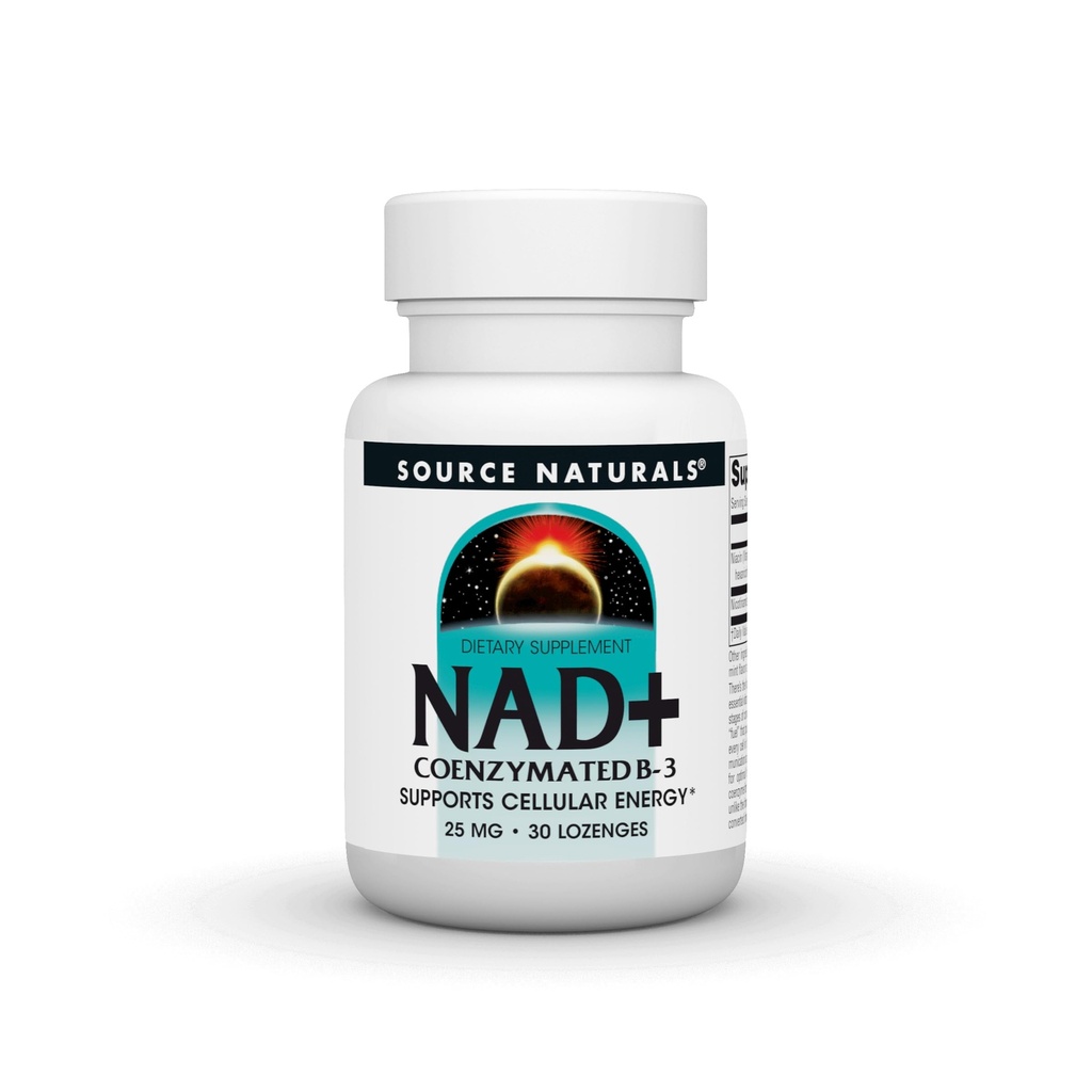 ソースナチュラル NAD +, 補酵素B-3, セルラーエネルギーをサポート*, 25 mg - 30 Lozenges
