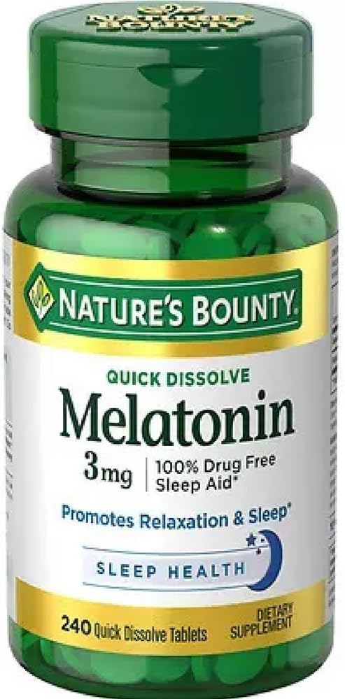 Nature's Bounty Melatonin 3 mg錠120錠(2パック)