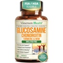 グルコサミンコンドロイチンMSM - グルコサミン硫酸1500mg、コンドロイチンとMSM - 軟骨、関節の健康と柔軟性のための - 90カプセル
