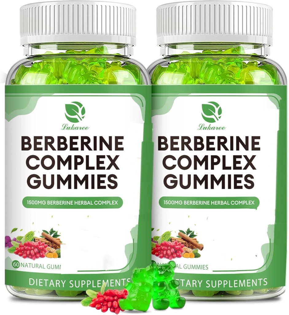 Berberine Complex Gummies- Berberine with Ceylon Cinnamon, ターメリック, ミルク オールラウンド 免疫の健康のためのこの牛ビターメロン -120 カウント