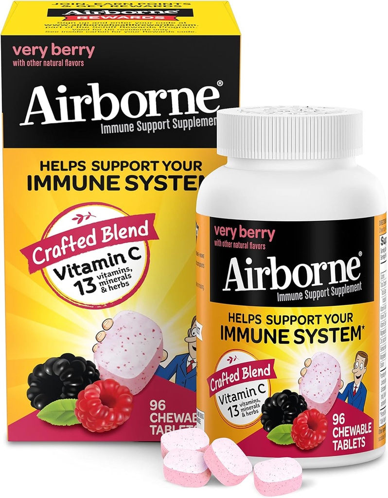 亜鉛が付いているAirborne 1000mgのビタミンCのChewableタブレット、強力な酸化防止剤のビタミンA C及びE - 96のChewableのタブレット、非常に果実味