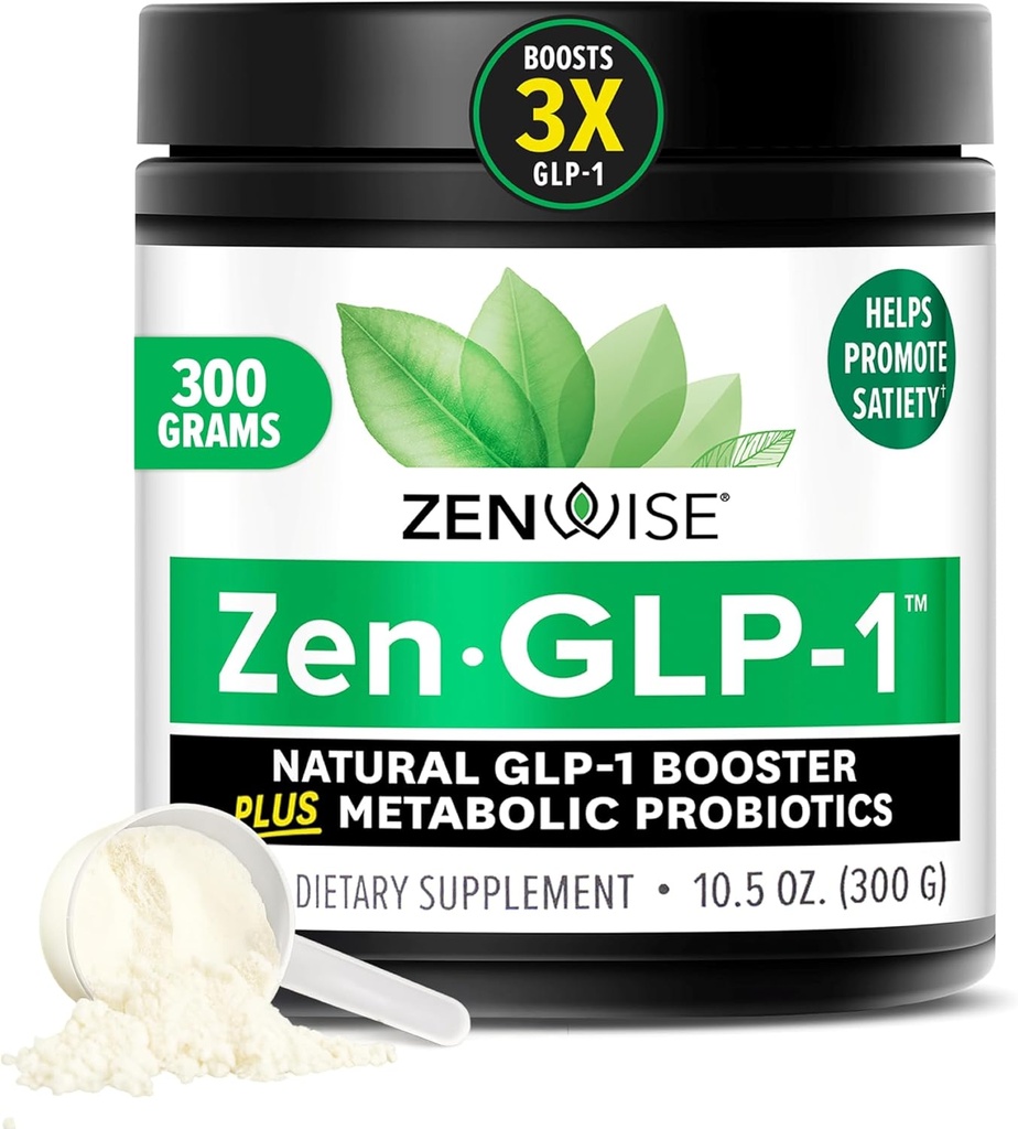 Zenwise Health ZenGLP-1、Metabolic ProbioticsとNatural GLP-1がHungerとCravingsを制御し、Digestive Healthをサポート - 女性と男性のためのGLP-1サプリメントサポート - 30日間サービング