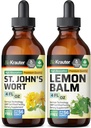 BIO KRAUTER St. John's Wort Tincture 4 Fl. Oz. & Lemon Balm Tincture 4 Fl. オズ.