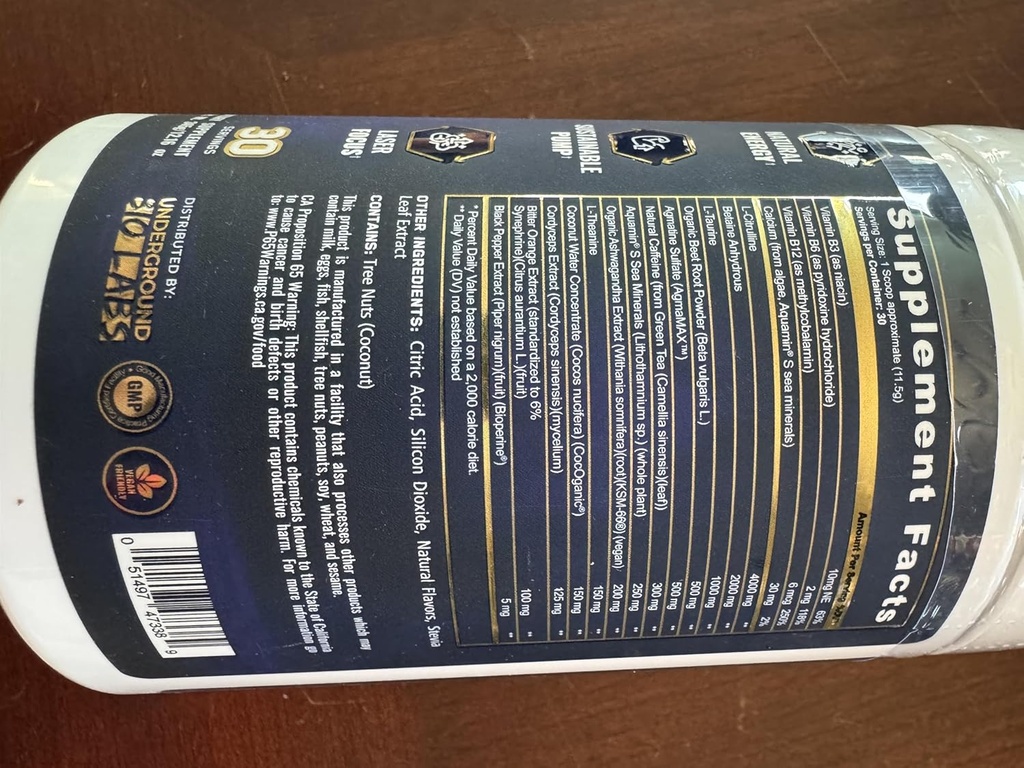 地下のバイオ ラボのパンダは炉を供給します:ゼロ人工的な原料および300mg自然にきれいなエネルギーおよび焦点のための出されたカフェイン(30のサービング)の自然なプレワークアウト(火のベリー)