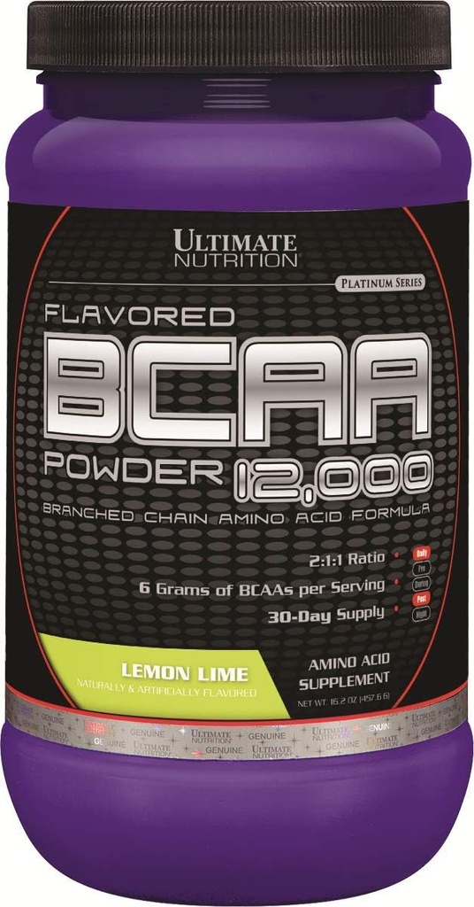 最終的な栄養はBCAAの粉12,000のポストのワークアウトの回復飲み物、3g Leucine 1.5g Valine 1.5g Isoleucine、支柱の鎖のアミノ酸は筋肉回復、60のサービング、レモン ライムのための補足します
