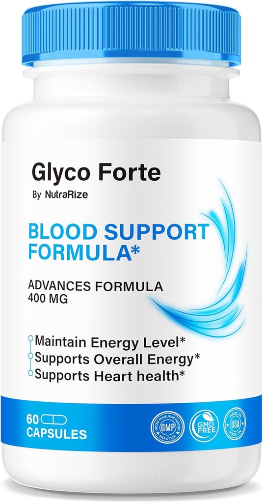 Glyco Forte Capsules, Official GlycoForte to Maintain Overall Health, All Natural Formula to Support Blood Circulation, Premium Glyco Forte Pastillas Review (60 Capsules)