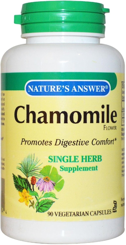 Nature's Answer Chamomile Flower - 90 ベジタリアンカプセル
