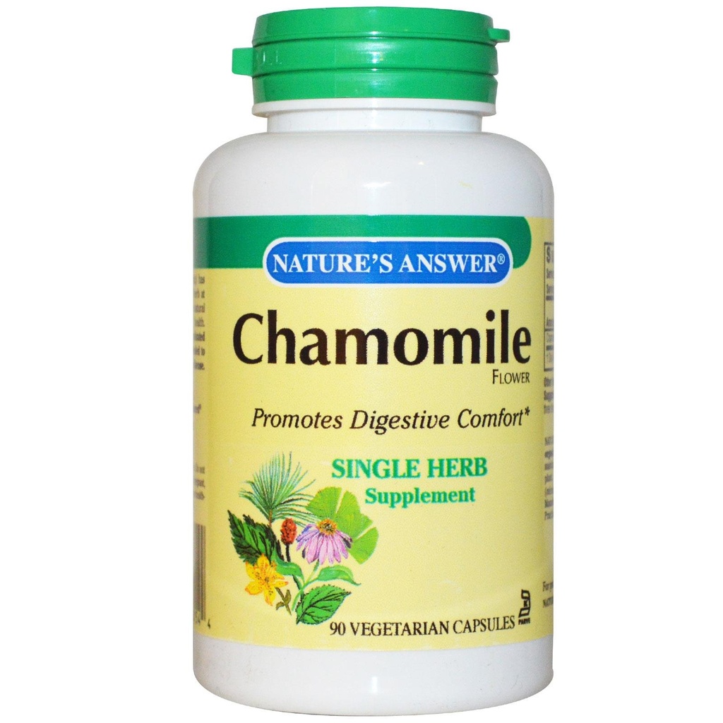 Nature's Answer Chamomile Flower - 90 ベジタリアンカプセル