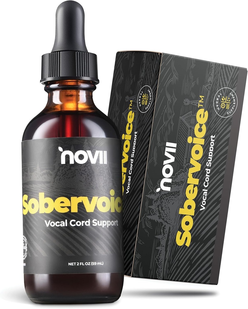 NOVII Sobervoice、究極のVocal Health Drops - ボーカルストレイン、ドライネス&ホアセネスからハーブ救済 - 声の強化ブースタードロップ、シンガー、スピーカー、パフォーマー、2 flのボーカルリリーフ。 oz。