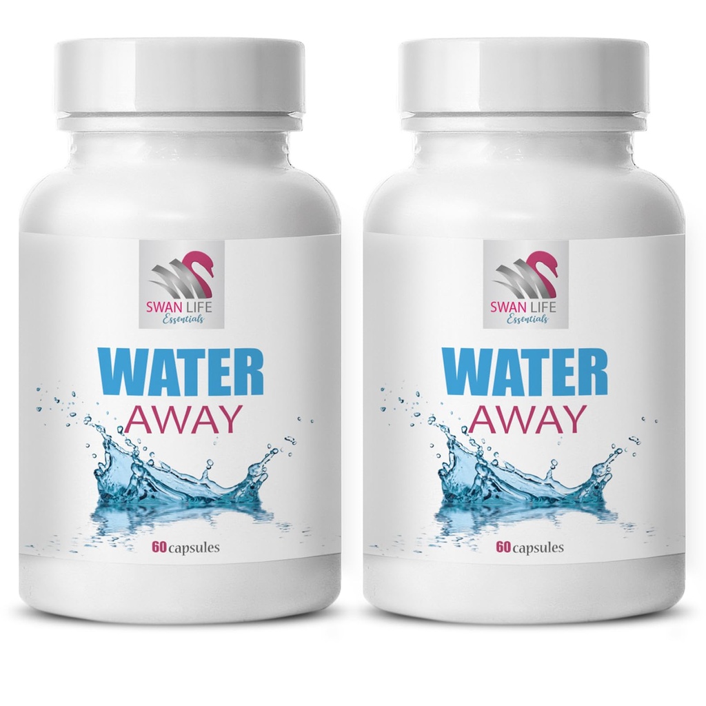 自然なサポート - 水 AWAY - ウェルネス、利尿式、水サポート、天然液バランス、利尿カプセル、流体バランス、自然利尿ブレンド、水バランス、利尿2ボトル120キャップ