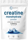 即刻のクレアチンの Monohydrate の粉 1 つの kg (2.2 Lbs)、サーブごとの 5000mg、Micronized のクレアチンの粉、Unflavored、純粋、充填剤無し、ケト及び完全菜食主義者の友好的、女性および人の容易な分解のプレワークアウト