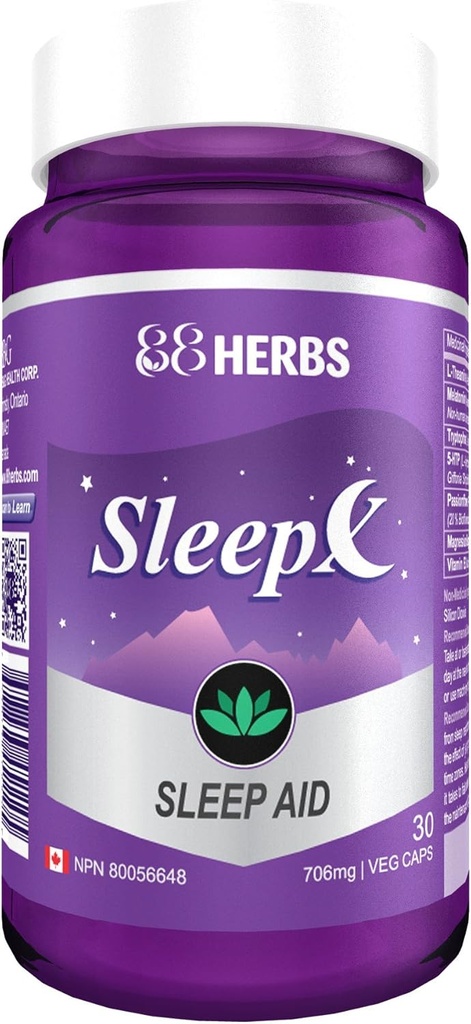 Sleep-X | 自然な睡眠の補足 | 優れた等級のアミノ酸および標準化された草のエキスが付いている強力な草の睡眠の援助