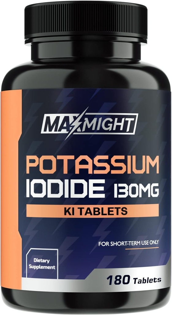 酸化カリウム130mg、非GMO、サプリメント、180錠、最大6ヶ月の供給、カリウムイオドイドピル、ヨードネイエンデ、米国製