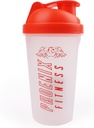 フェニックスフィットネスプロテインシェーカーボトル - 500ml Leakproof ねじが付いているびん トップのふたおよび網の格子-ディッシュウォッシャーの安全なBPAの自由なスポーツ及び体育館のびん-オレンジ