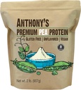 Anthony's Premium Pea Protein, 2 lb, 植物ベース, グルテンフリー, 不燃, 完全菜食主義者の, Ketoフレンドリー, Peas製